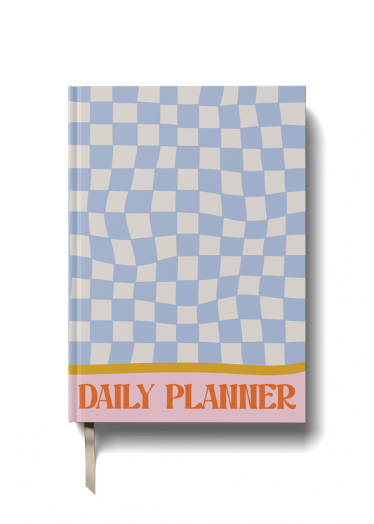 Undated Daily Planner Blue Mosaic | Page a Day | Hardcover