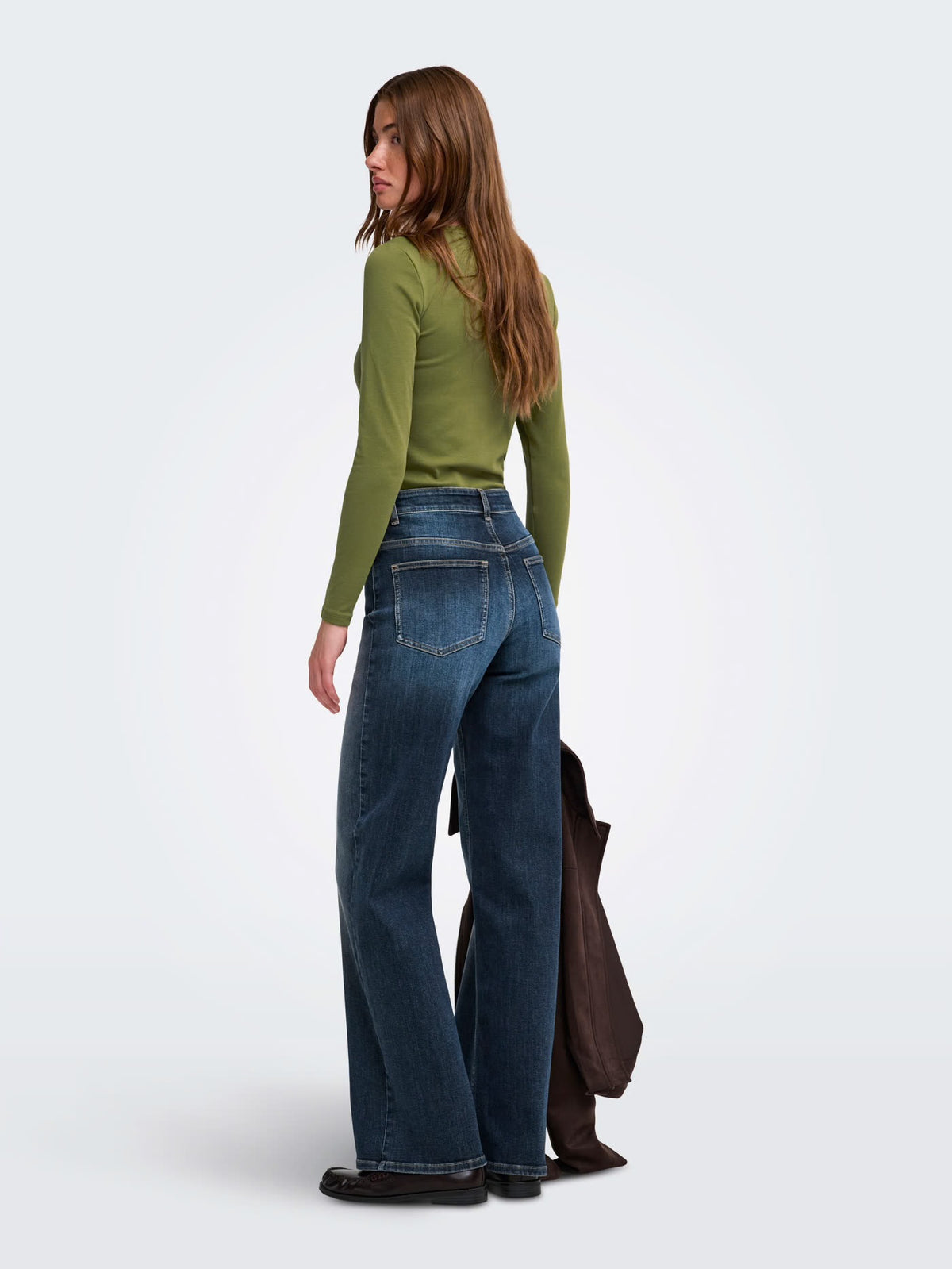 RILEY O-NECK L/S TOP JRS - Peat Moss