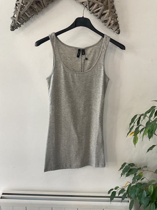 MAXI MY SOFT LONG TANK TOP - Light Grey Melange
