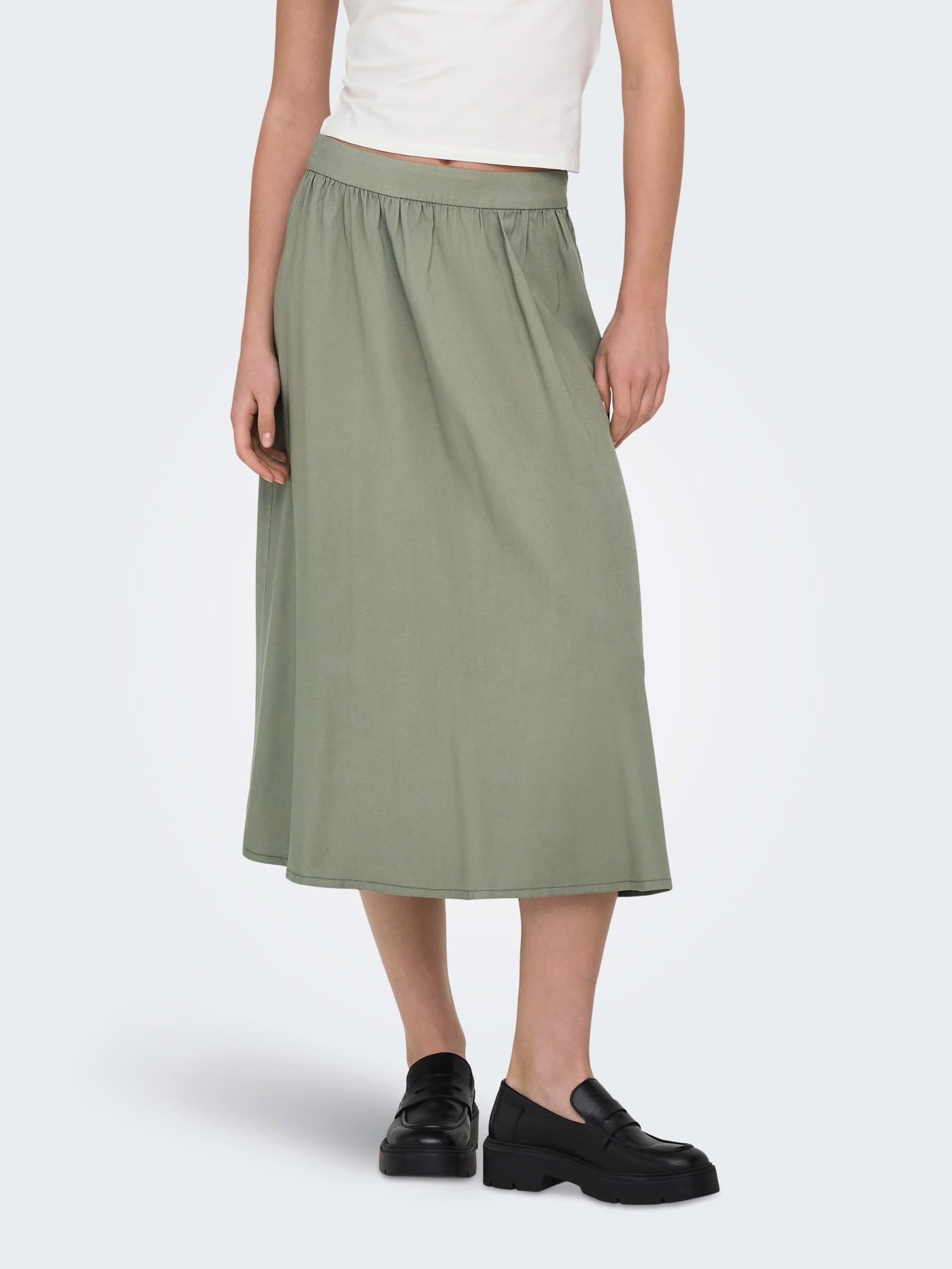 ARIS LIFE PULL UP LONG SKIRT- Smokey Olive
