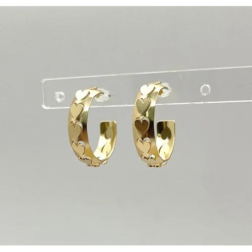 Heart Hoops - Gold