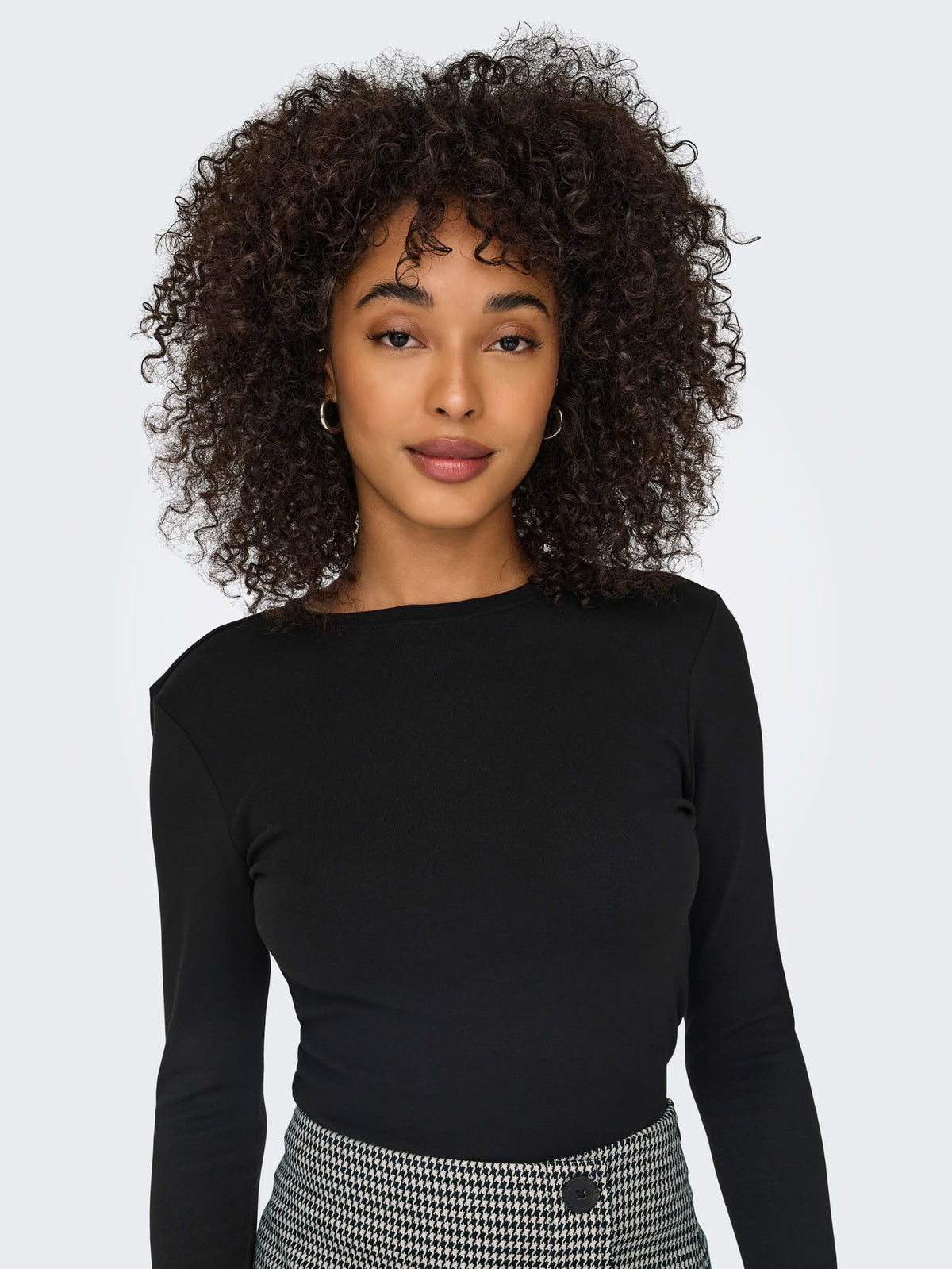 RILEY O-NECK L/S TOP JRS - Black