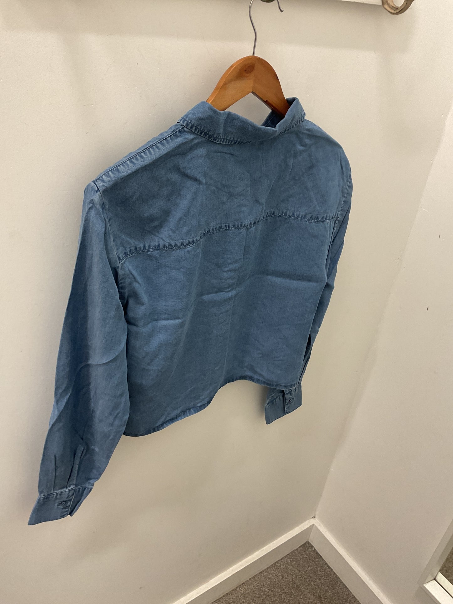 CHARIS SHORT SHIRT - Medium Blue denim