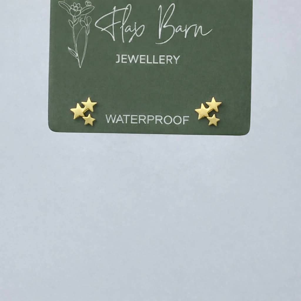Tarnish Resistant Star Cluster Studs: Gold