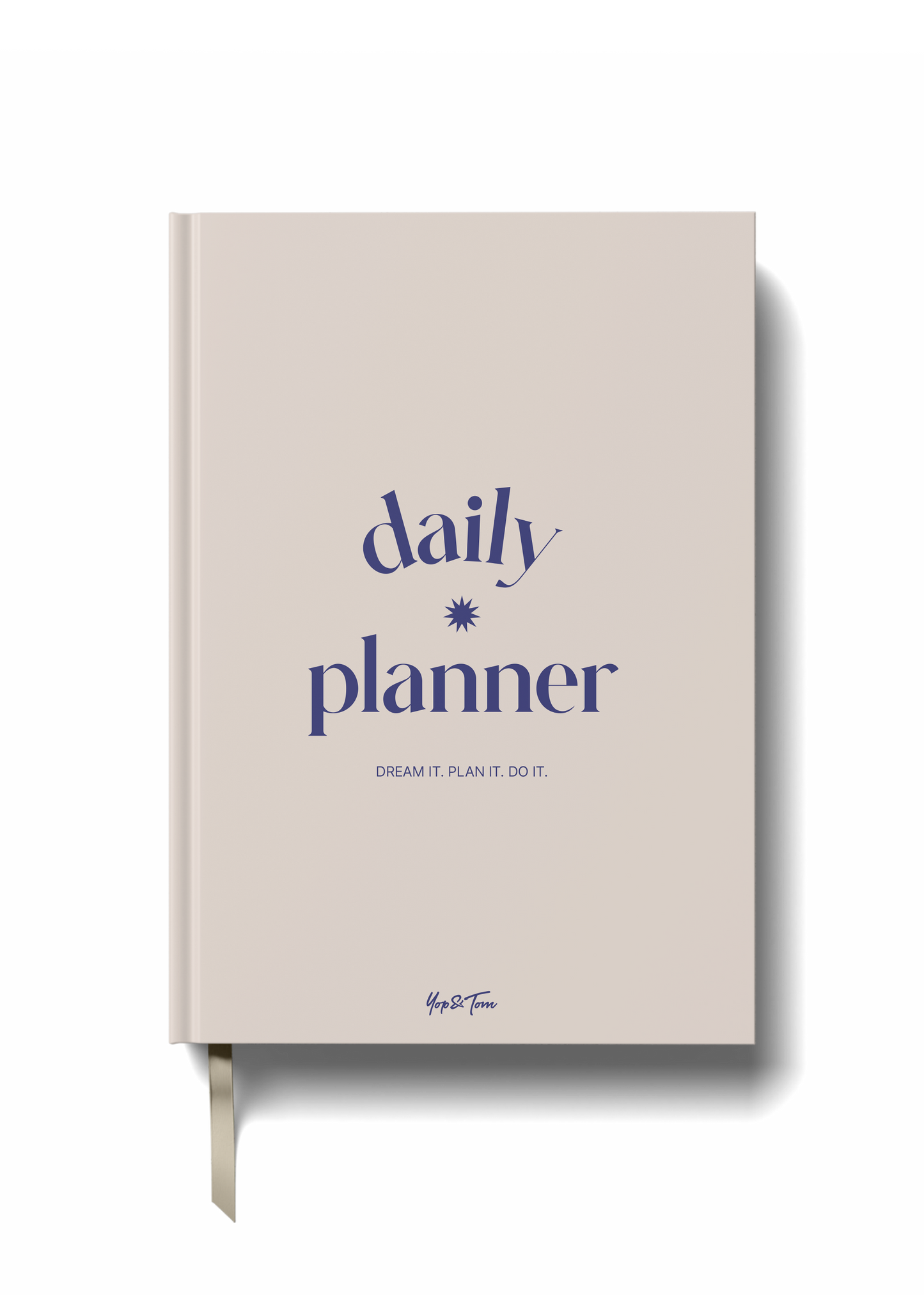 Undated Daily Planner Beige | Page a Day | A5 Hardcover