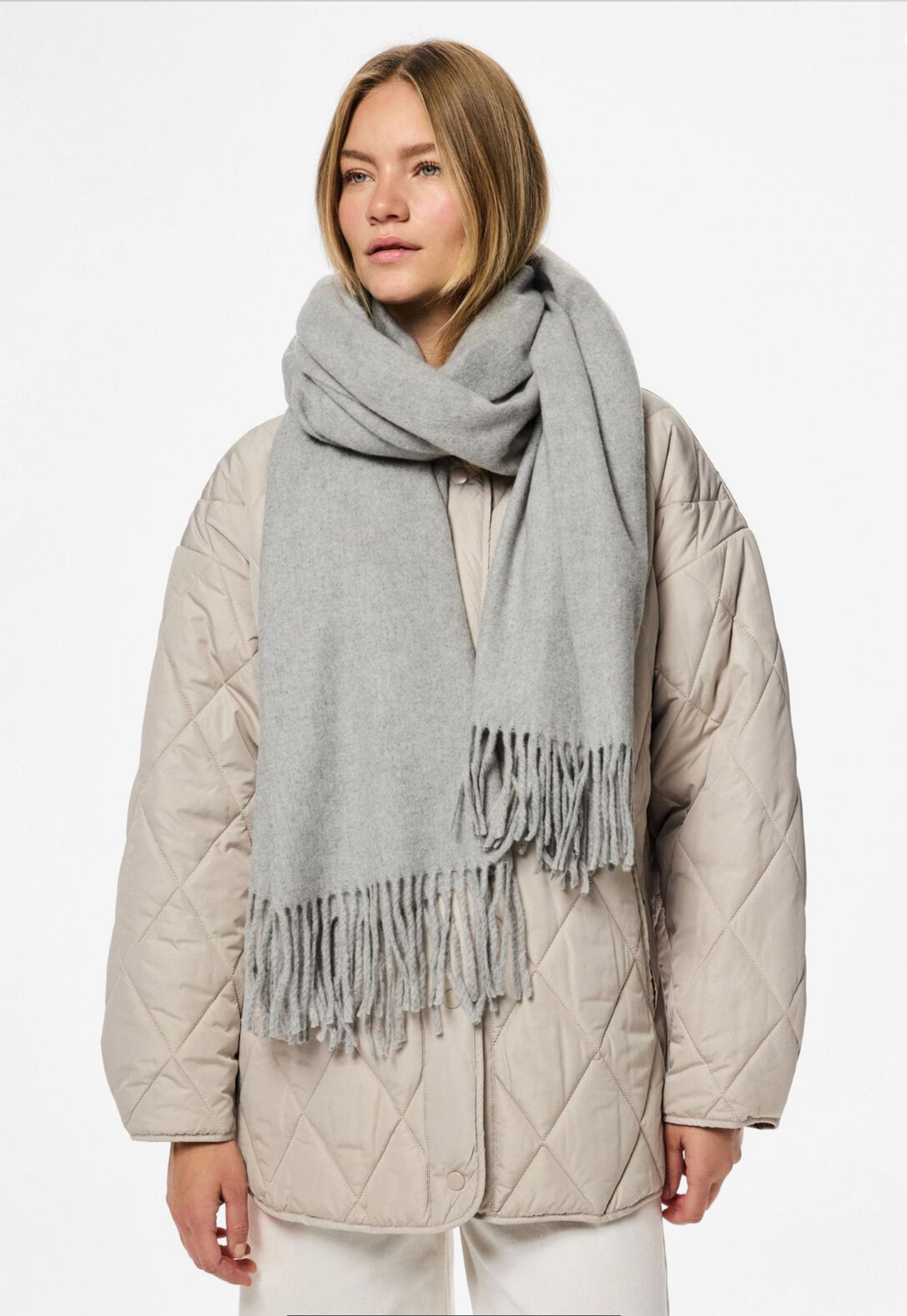 JIRA SCARF - Light Grey Melange