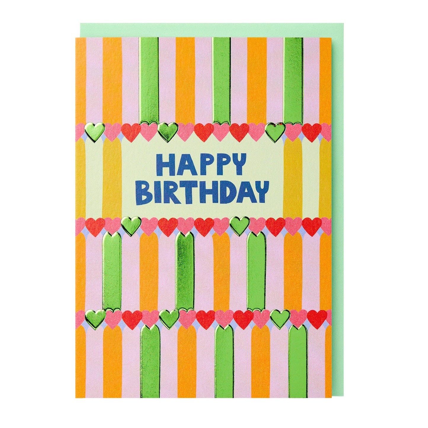 Happy Birthday Hearts & Stripes