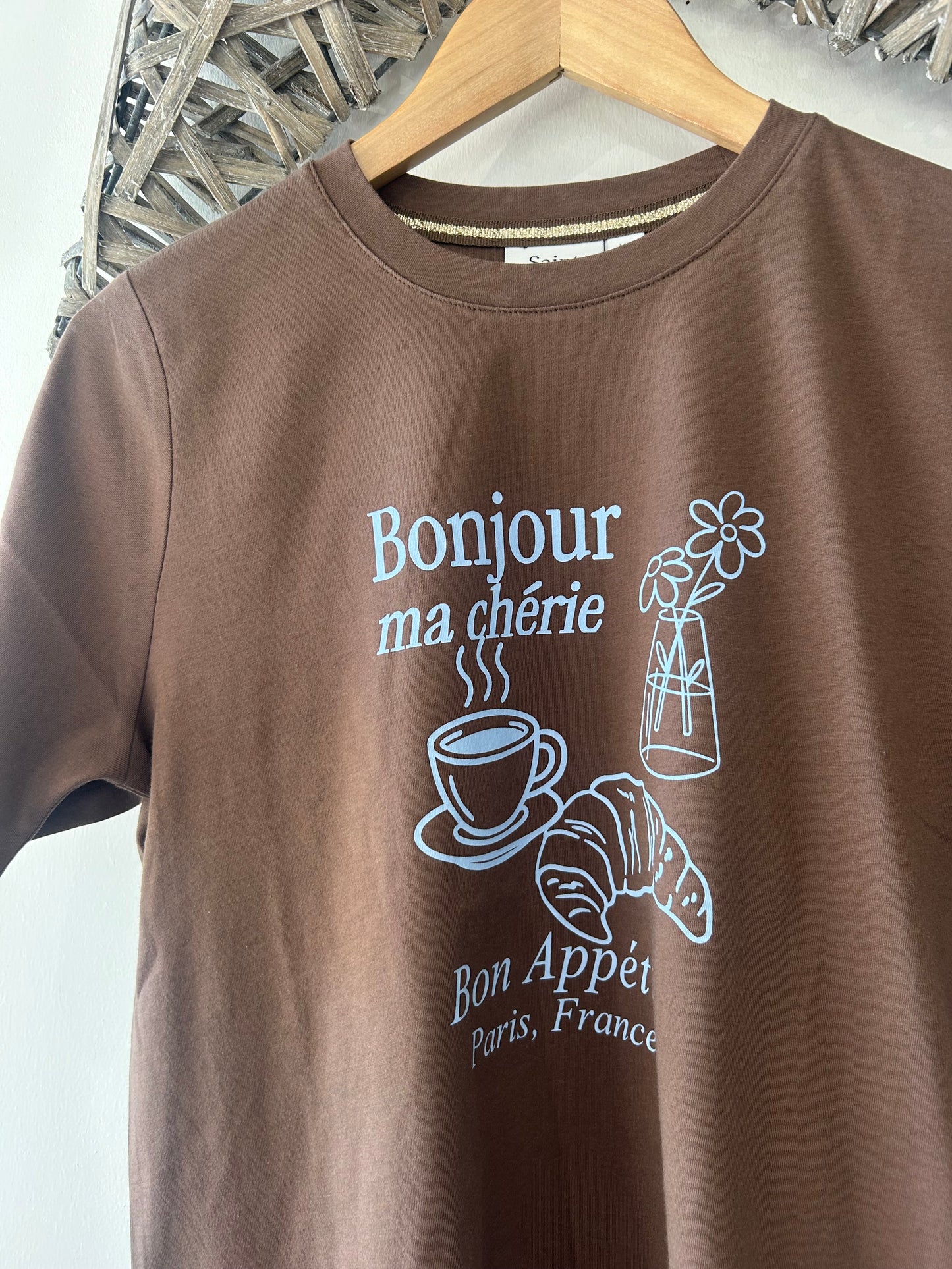 TachellSZ T-Shirt - Brown w/ Blue