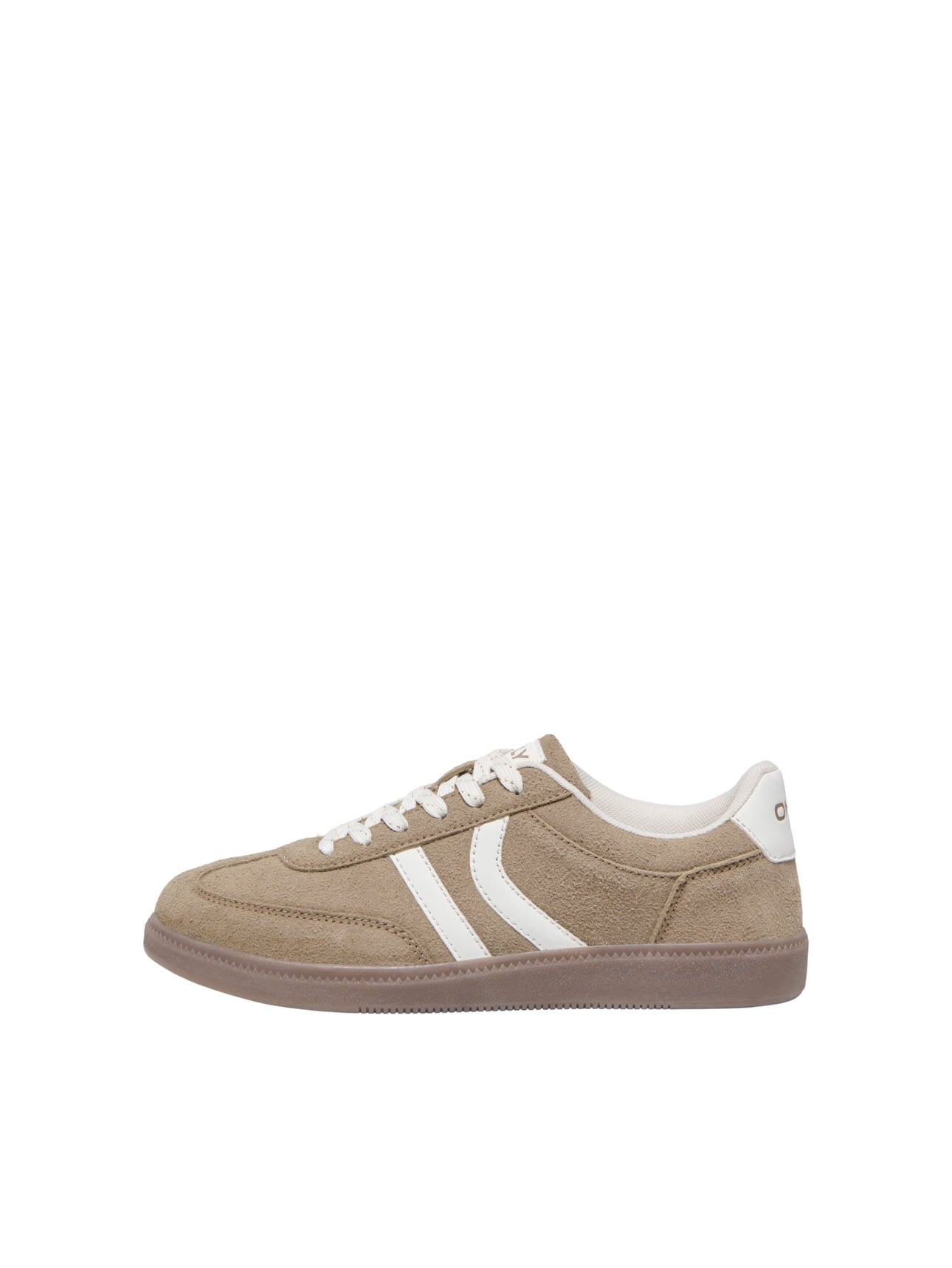 LYDIE PU SNEAKER - Taupe Grey/ White