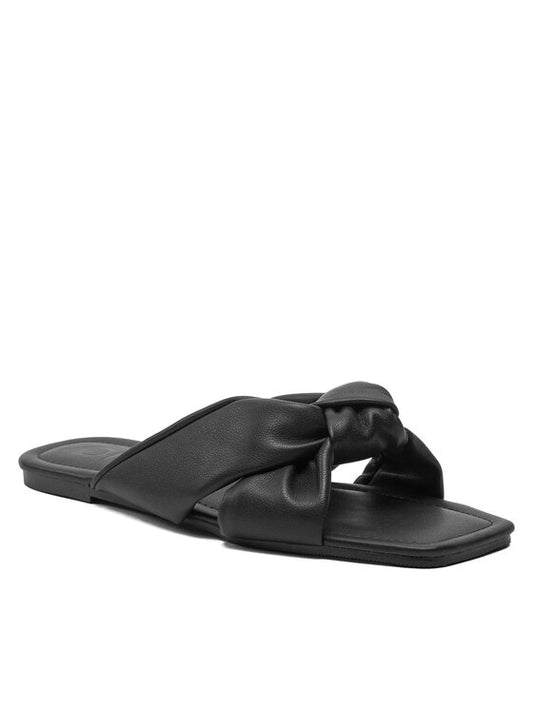 MILLIE-4 KNOT PU SANDAL - Black