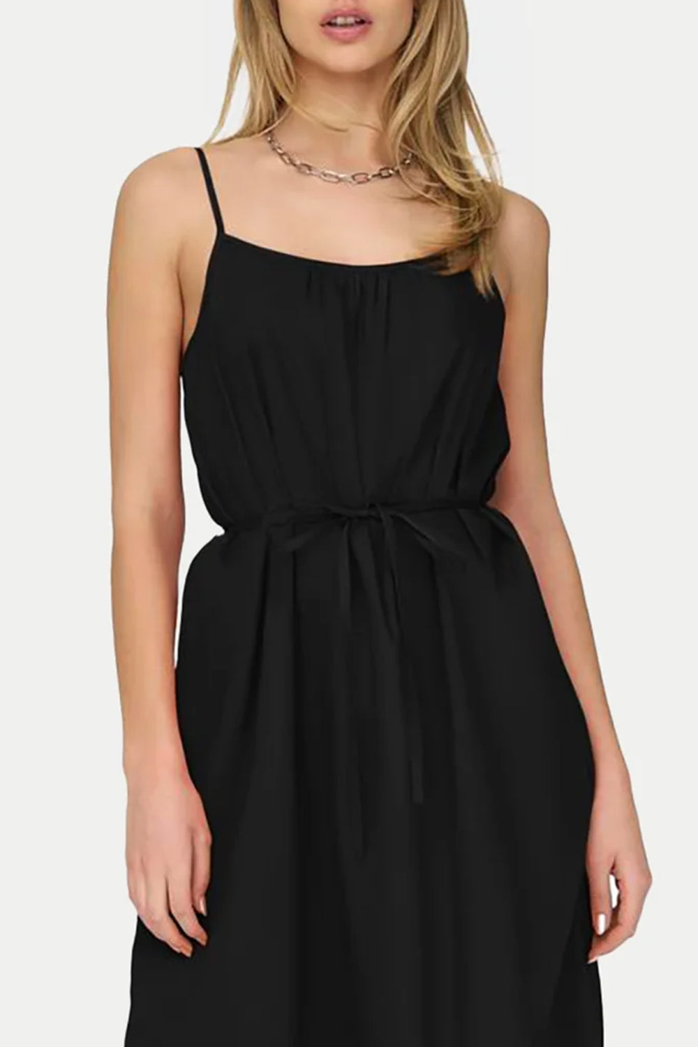 LOU LIFE EMB STRAP ANKEL DRESS - Black