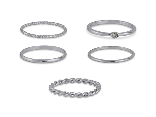 Athena Set of Delicate Rings: SILVER