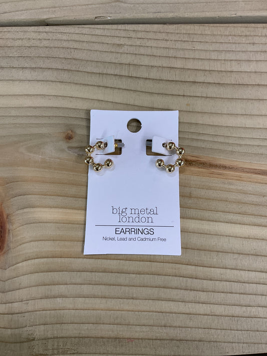 Gold small ball shape hoops