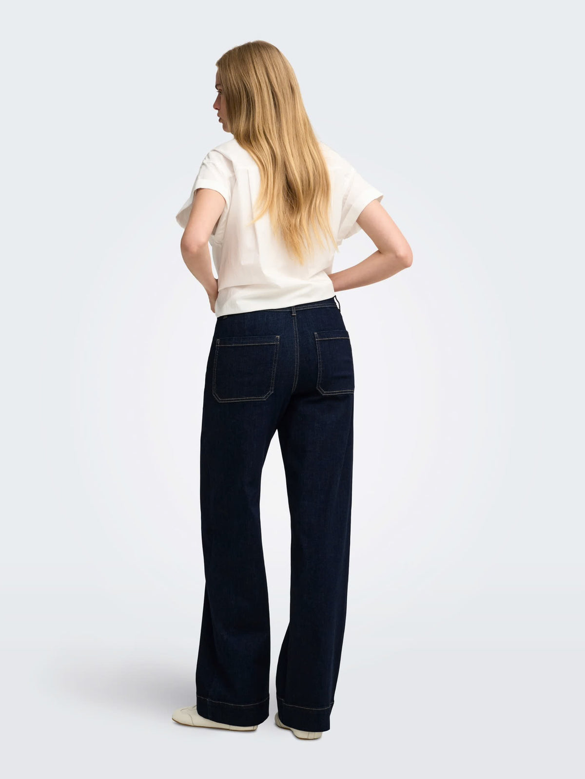 MADISON HW CHINO WIDE DENIM - Dark Blue