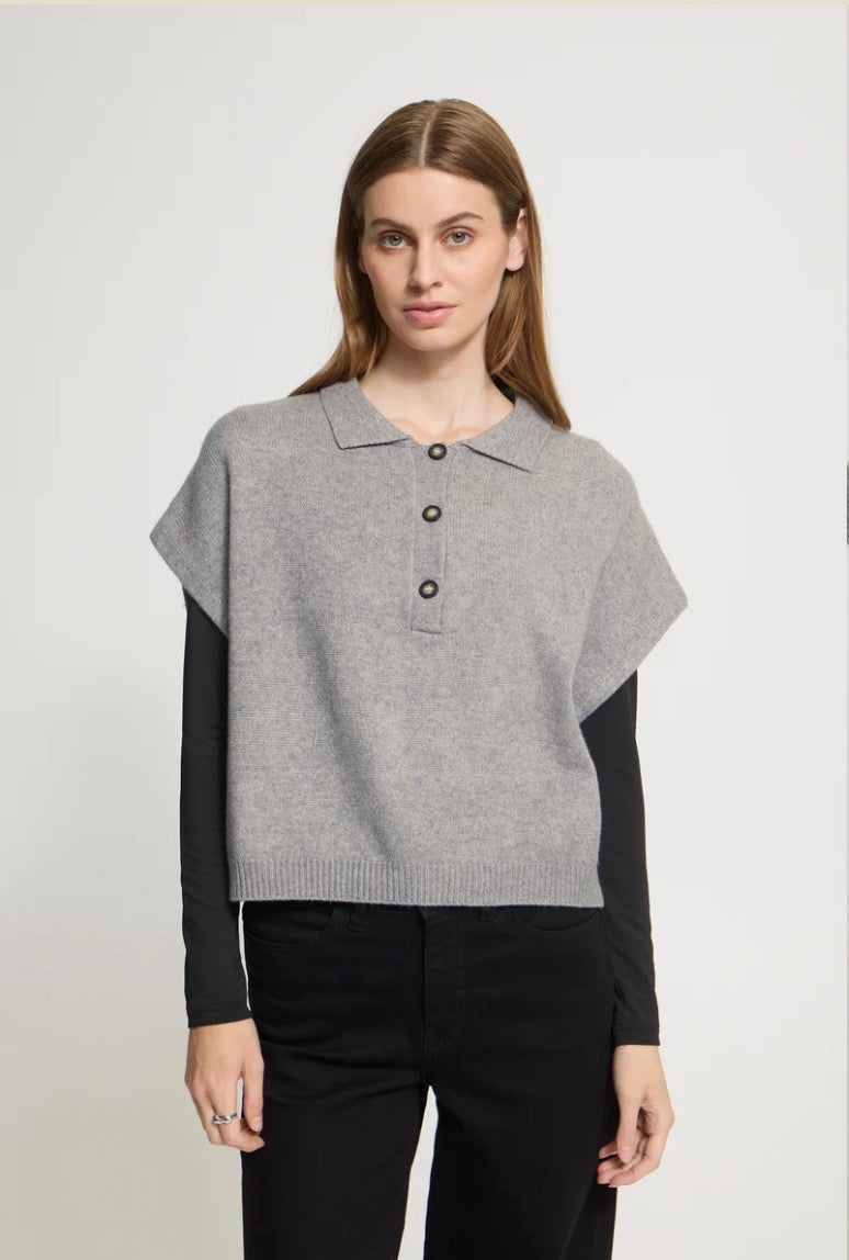 ALIZE KNIT TOP - Medium Grey