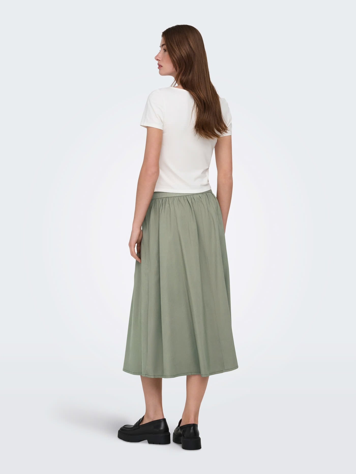 ARIS LIFE PULL UP LONG SKIRT- Smokey Olive