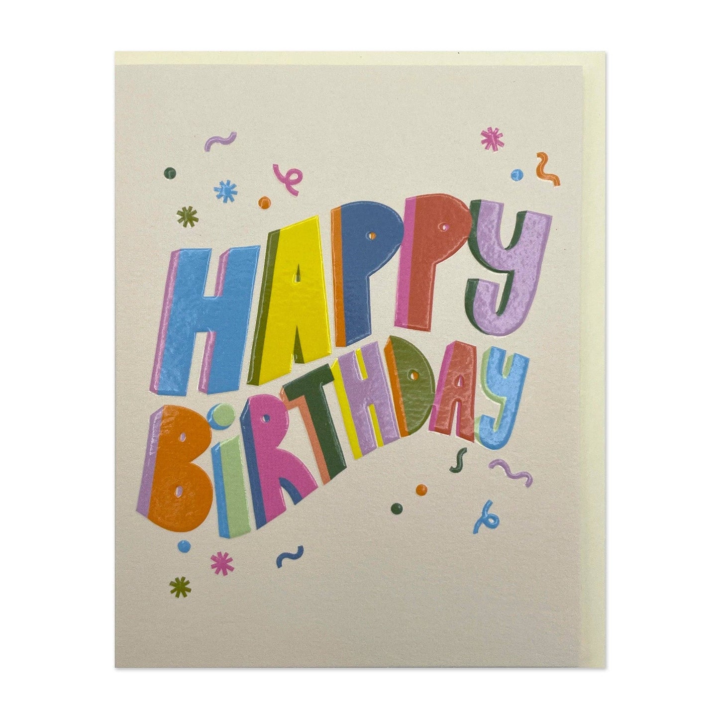 Happy Birthday 3D Type - Small Card