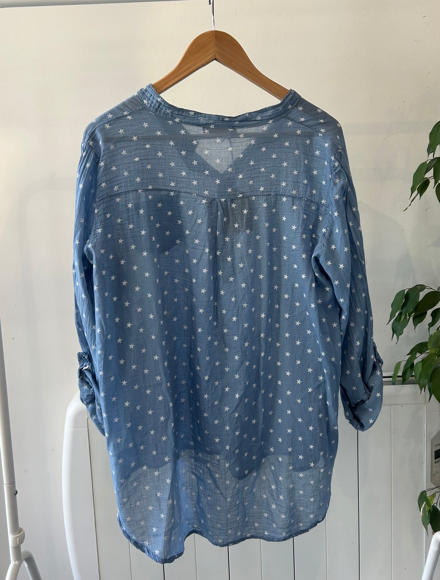 STAR TEXTURED SHIRT - Blue