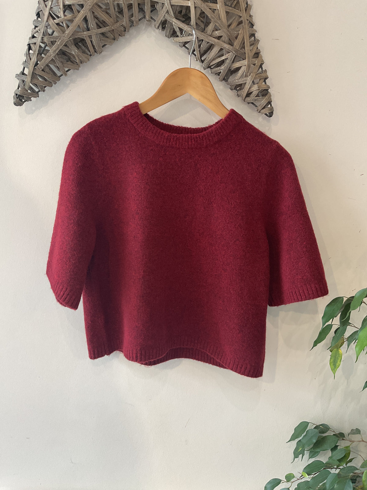 BOOM 2/4 O- NECK OVERSIZED PULLOVER - Biking Red Melange