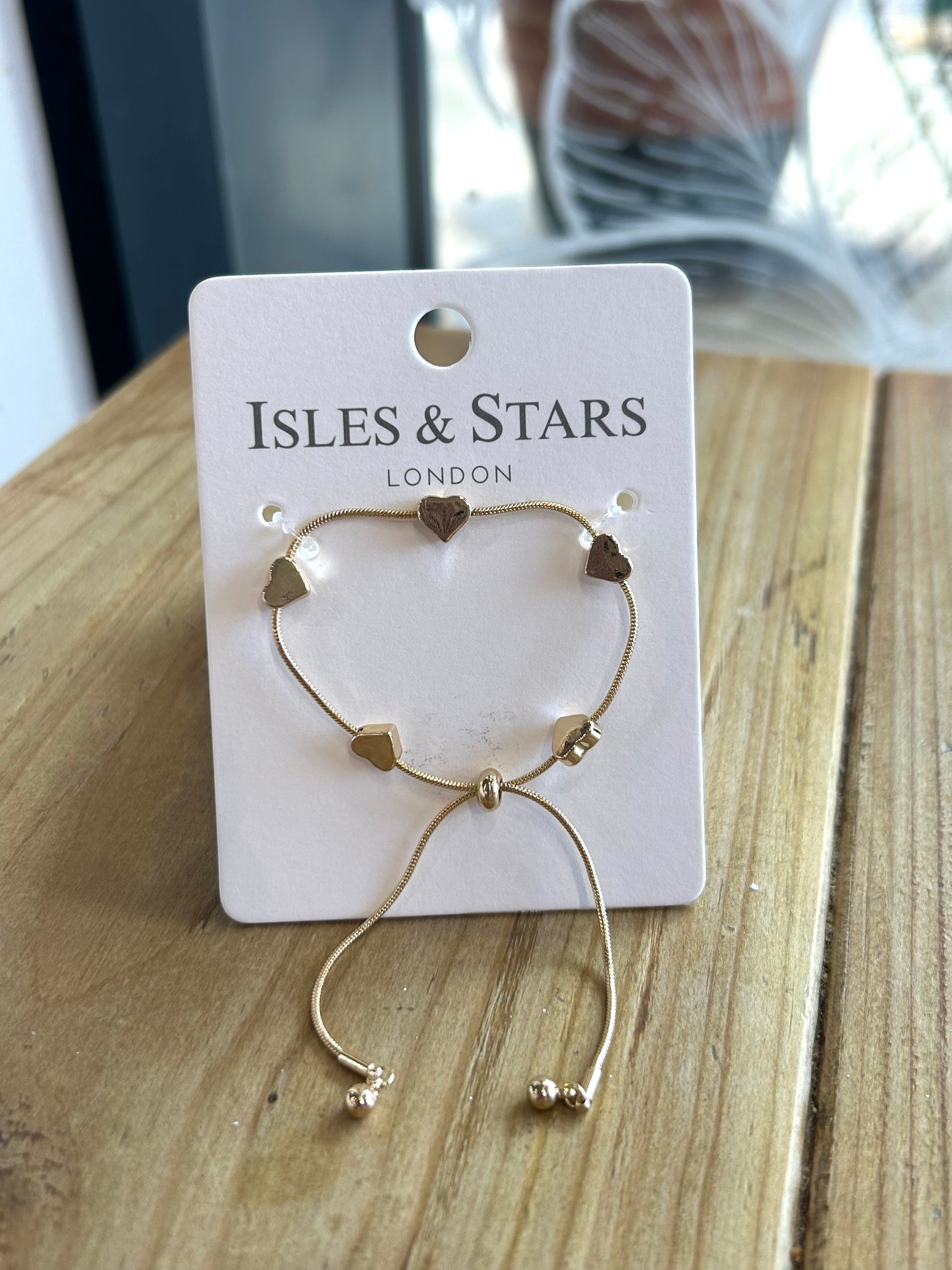 Heart Slider Bracelet - Gold