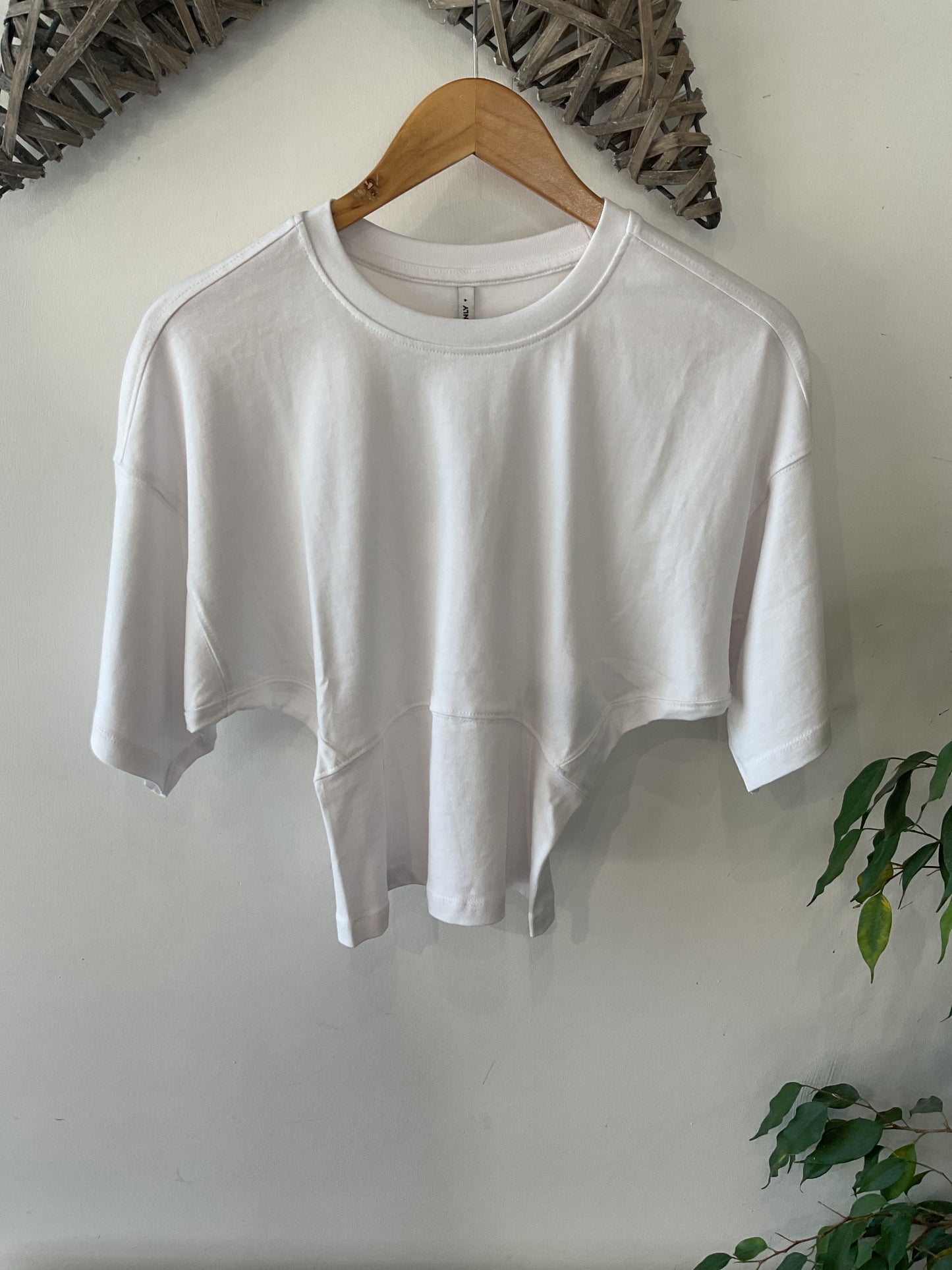 LUMI SS CORSET CUT TOP - Bright White