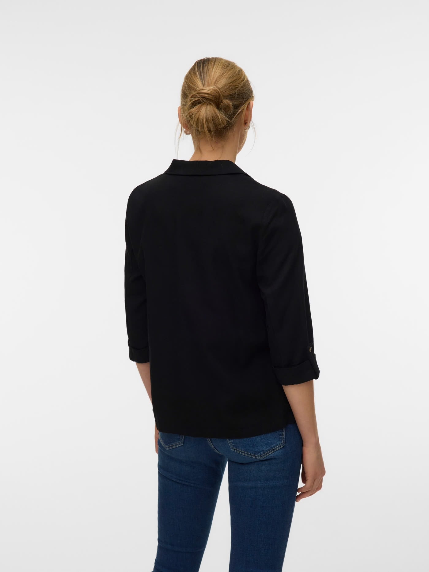 JESMILO 3/4 LOOSE BLAZER - Black