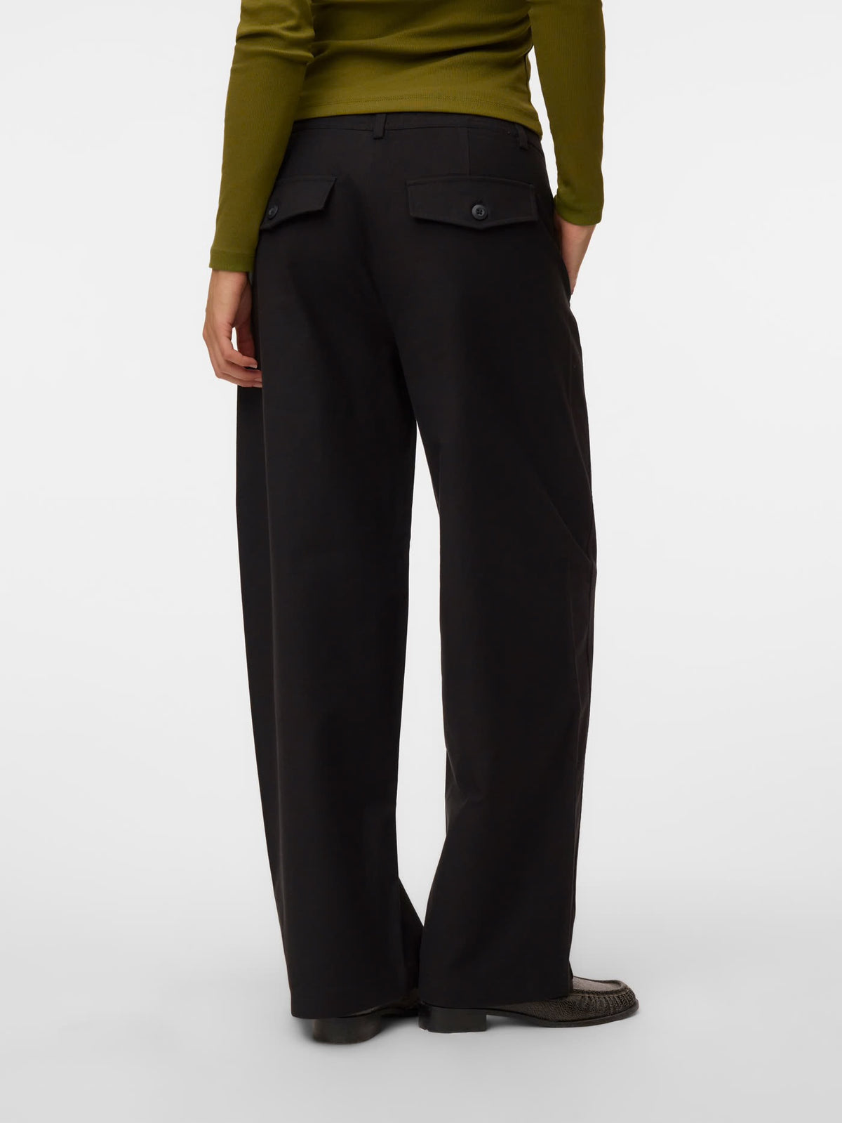 SOFIA MW BARREL PANT - Black