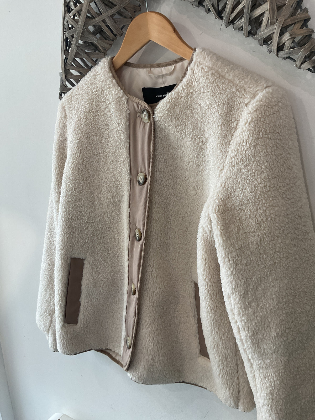 FRANCESSCA TEDDY JACKET - Oatmeal
