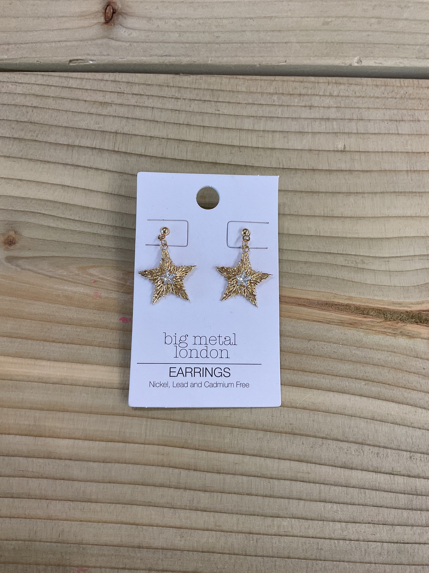 Drop Star Earring. - Gold