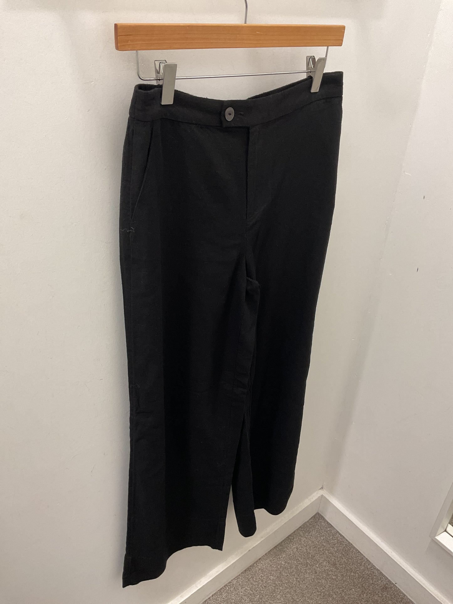 CARO HW LINEN TROUSER - Black