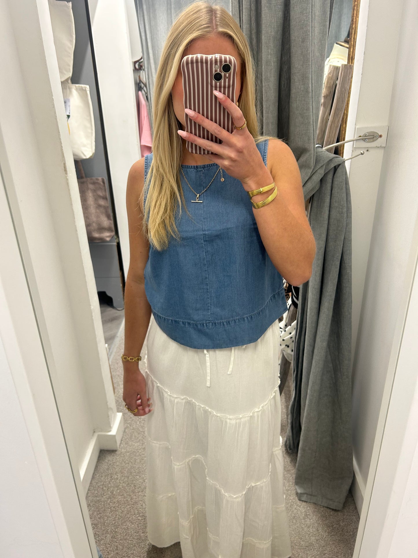 KIANA ANKLE SKIRT - Cloud Dancer