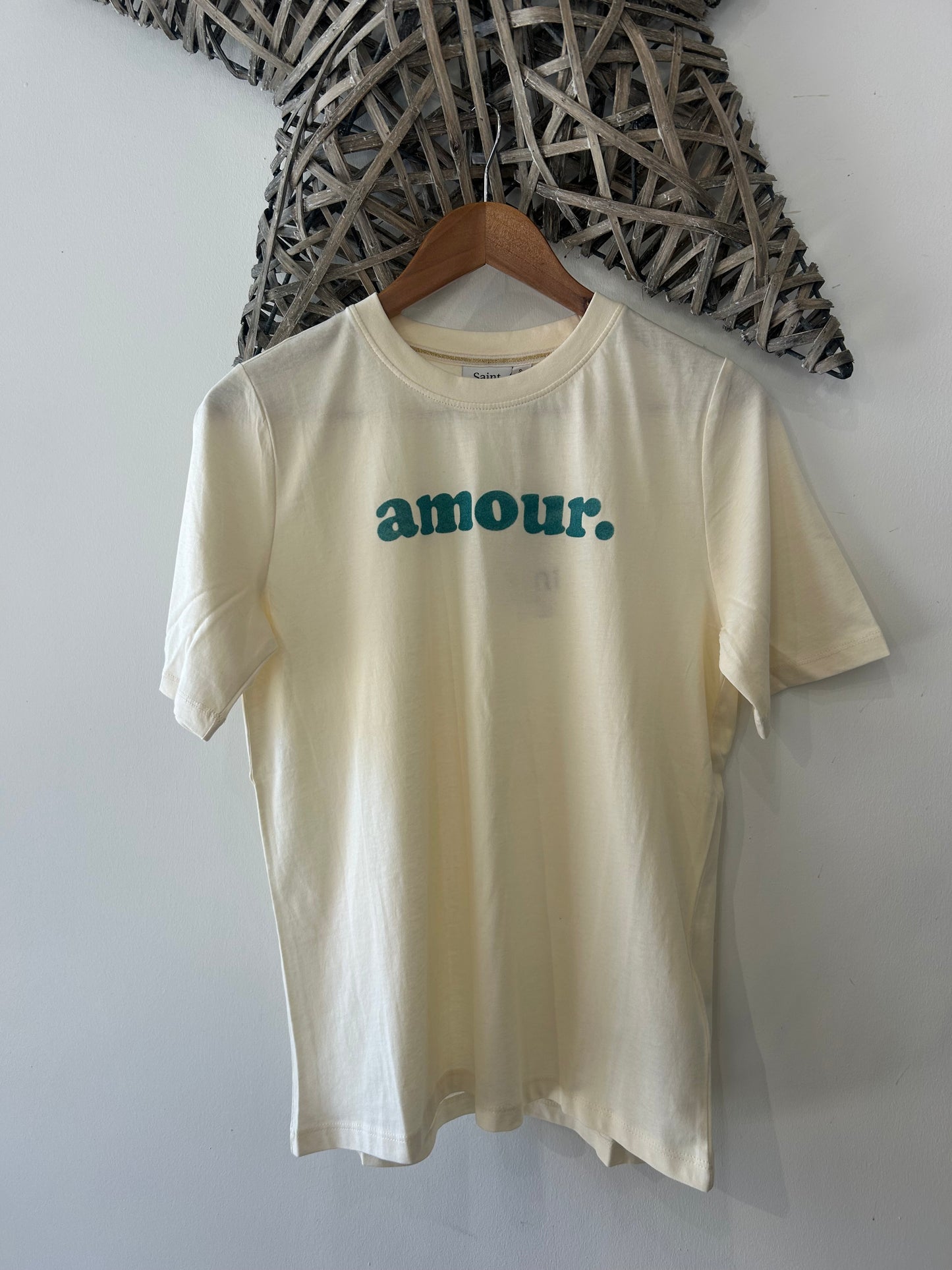 TaliaSZ T-Shirt - Cream w/ Blue