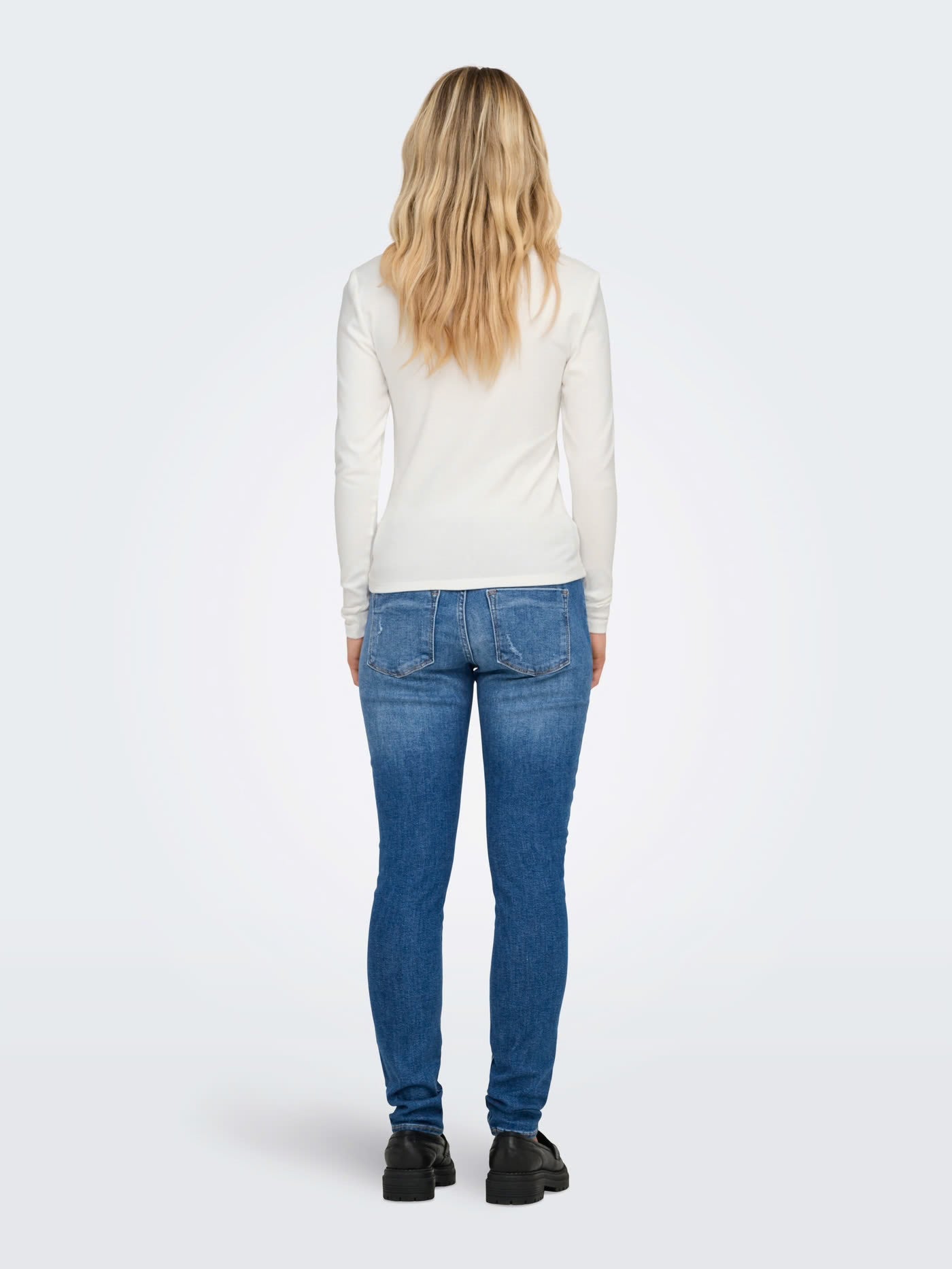 RILEY O-NECK L/S TOP JRS - White