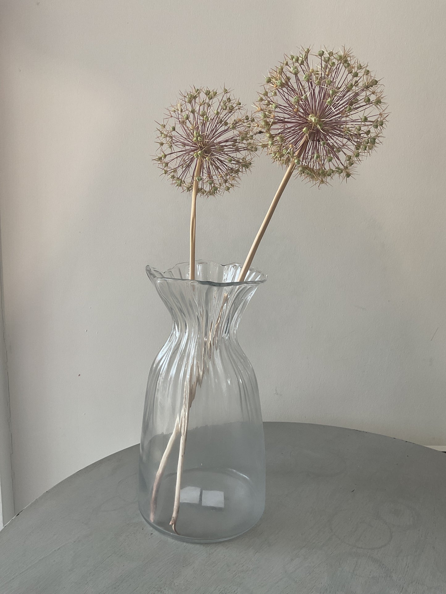 Glass Vase - Clear Scrunch