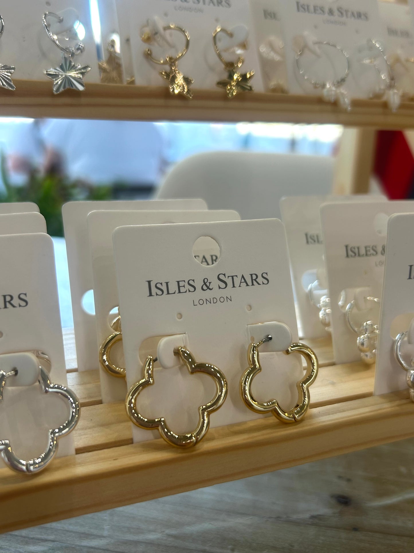 Clover Hoop Earrings- Gold