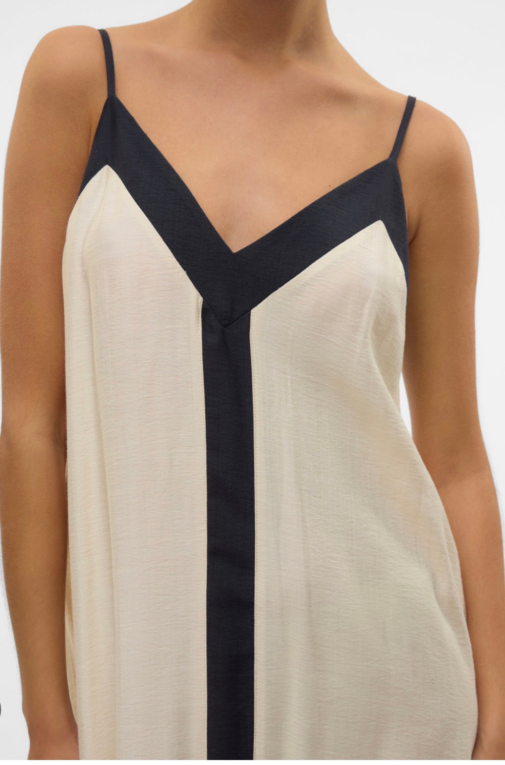 DENISE SINGLET ANKLE DRESS - Birch/Black