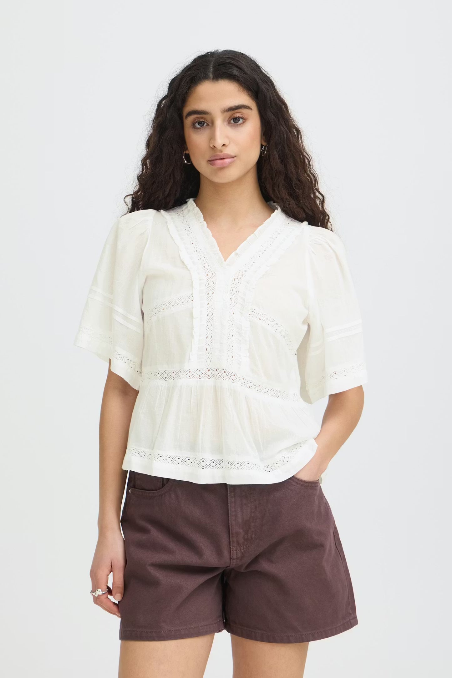 VOILANA SS BLOUSE - White