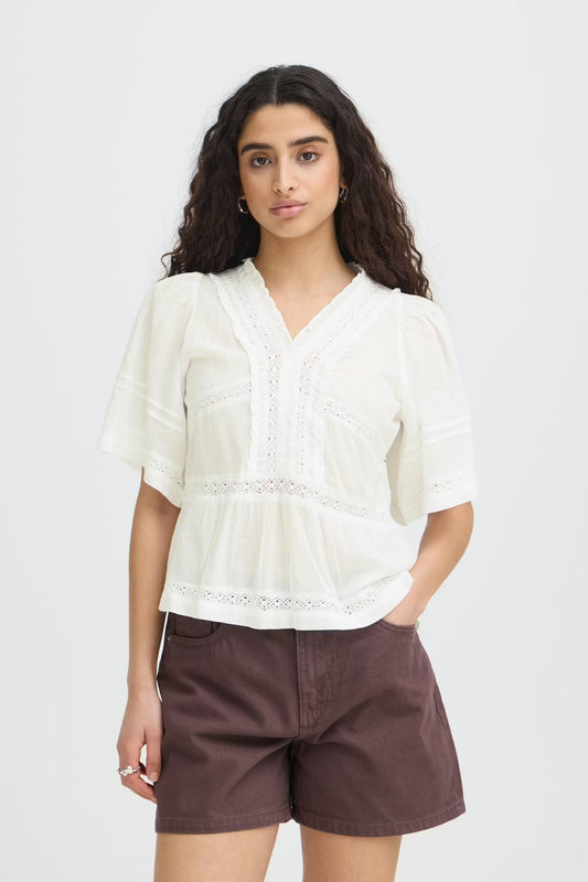 VOILANA SS BLOUSE - White