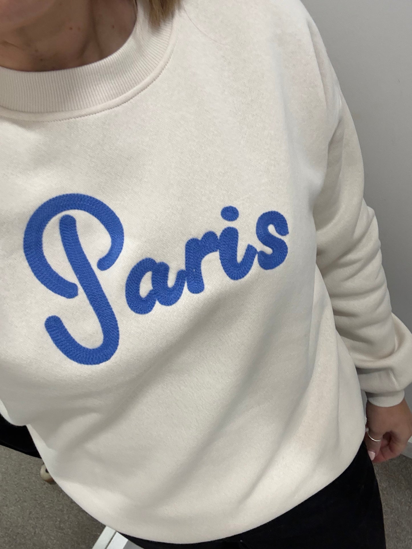 FIE L/S PRINT BOX SWEATER - Birch