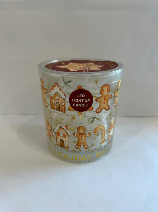 Candlelight Made with Gingerbread Kisses LED Light Up Candle