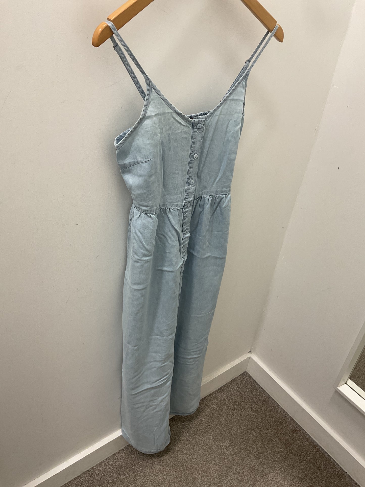CHARIS LONG STRAP DRESS - Light Blue Denim