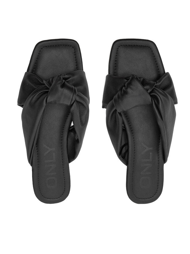 MILLIE-4 KNOT PU SANDAL - Black