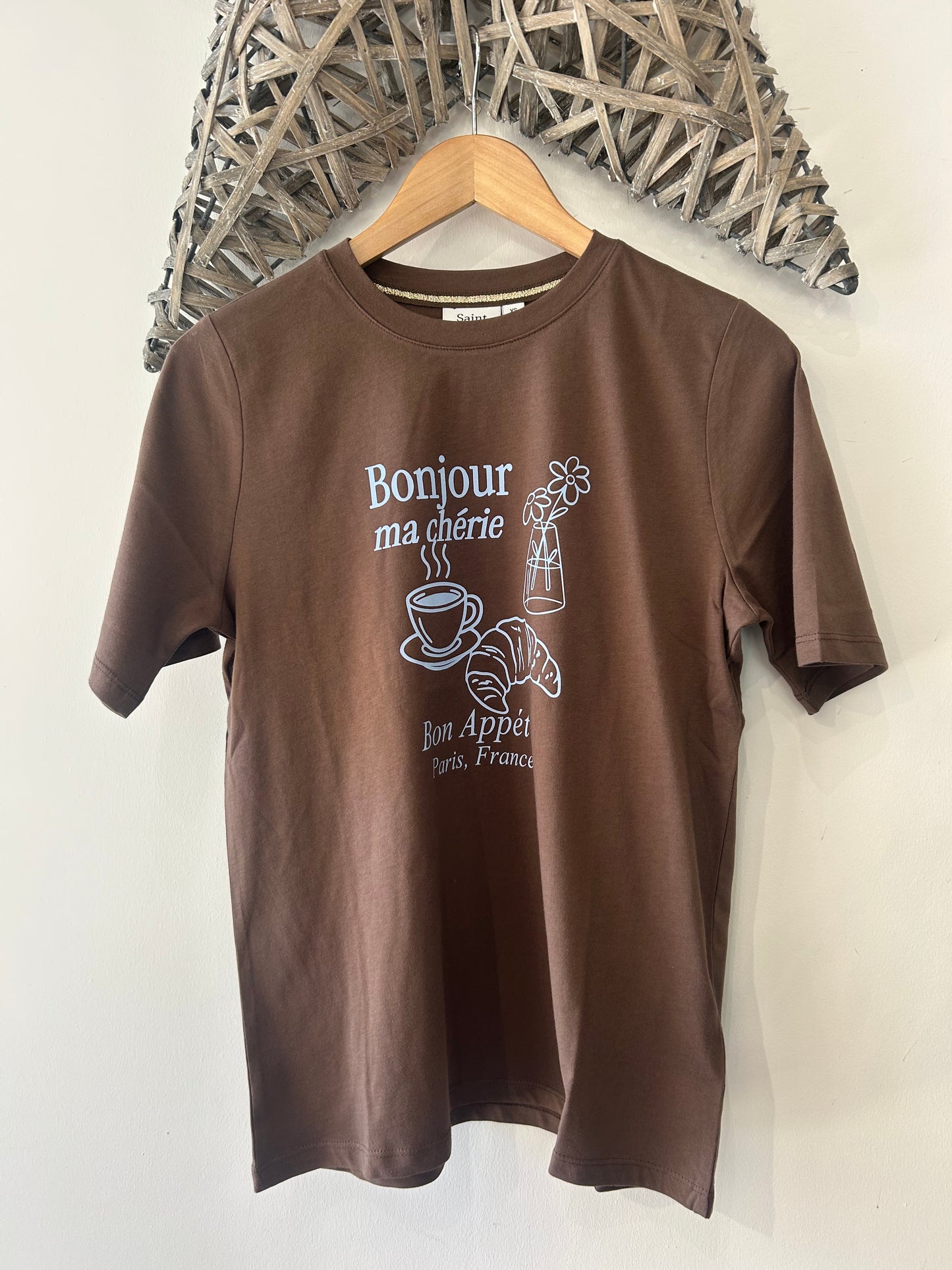 TachellSZ T-Shirt - Brown w/ Blue