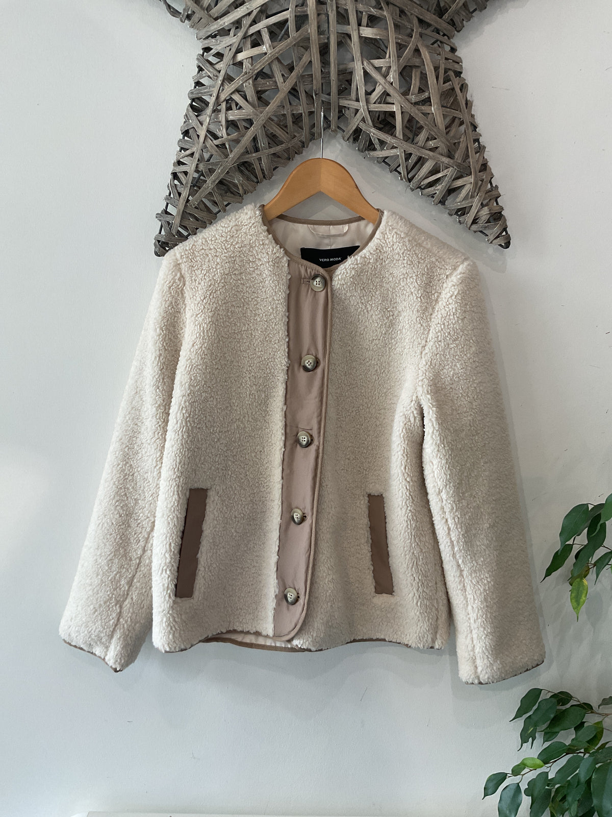 FRANCESSCA TEDDY JACKET - Oatmeal