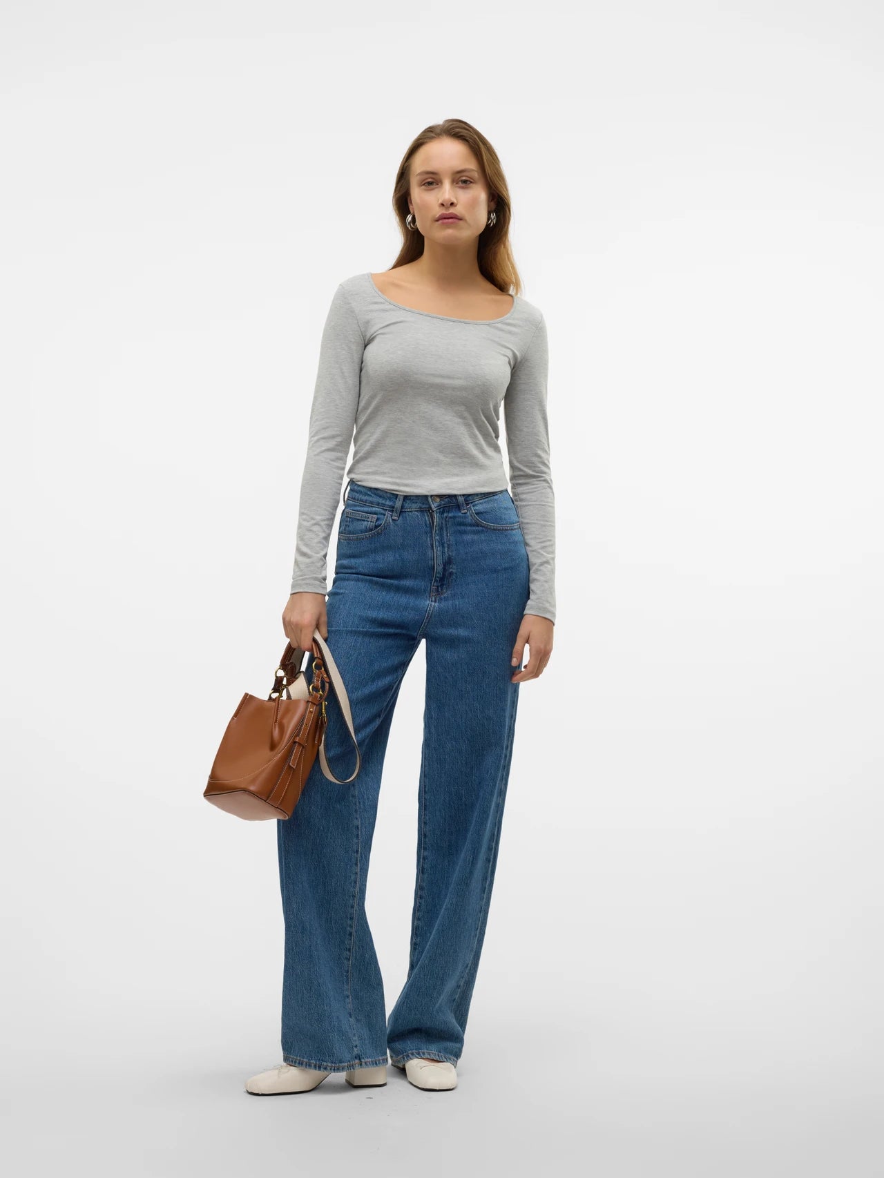 MAXI Soft U-Neck Top - Grey