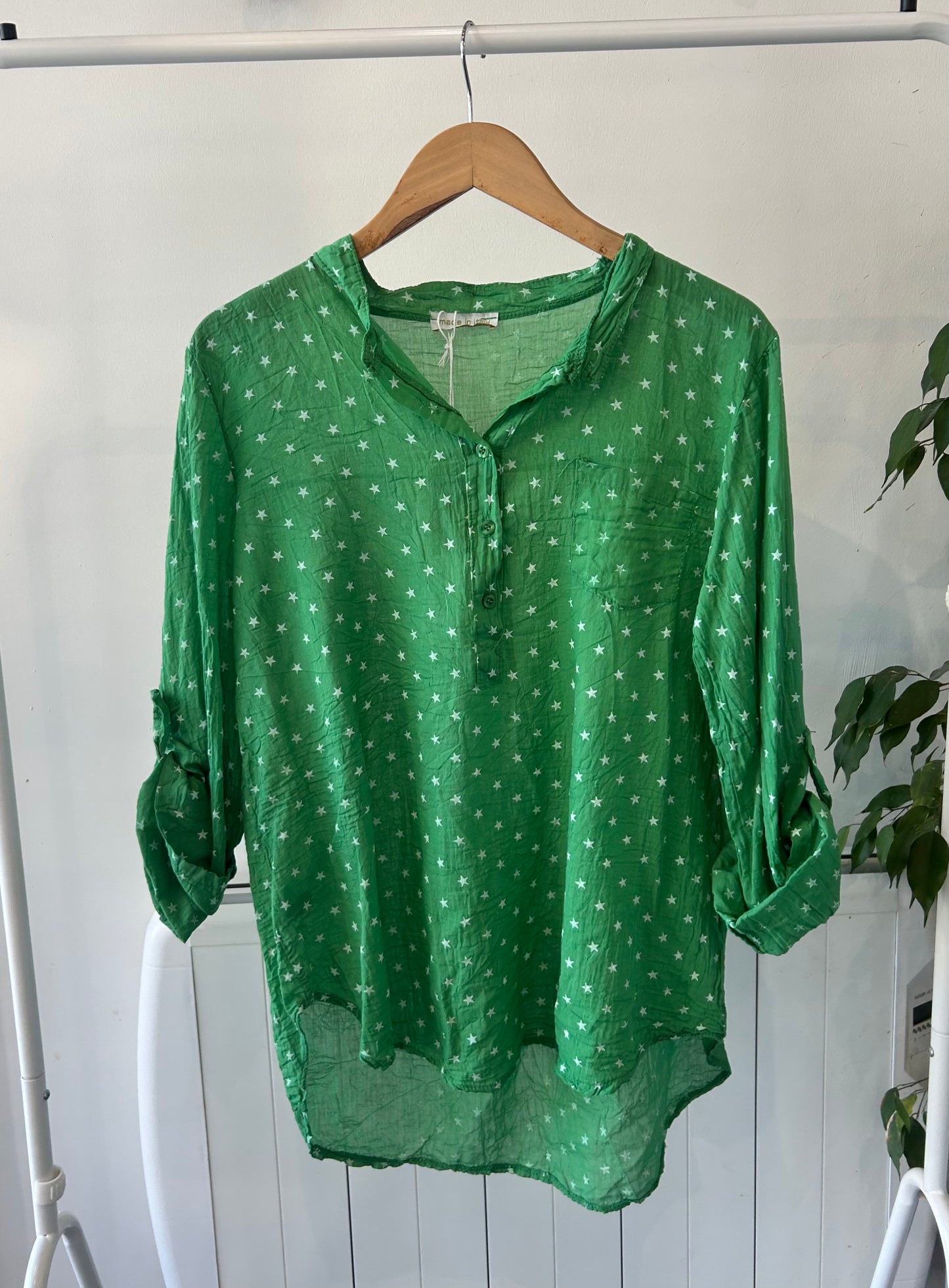 STAR TEXTURED SHIRT - Green