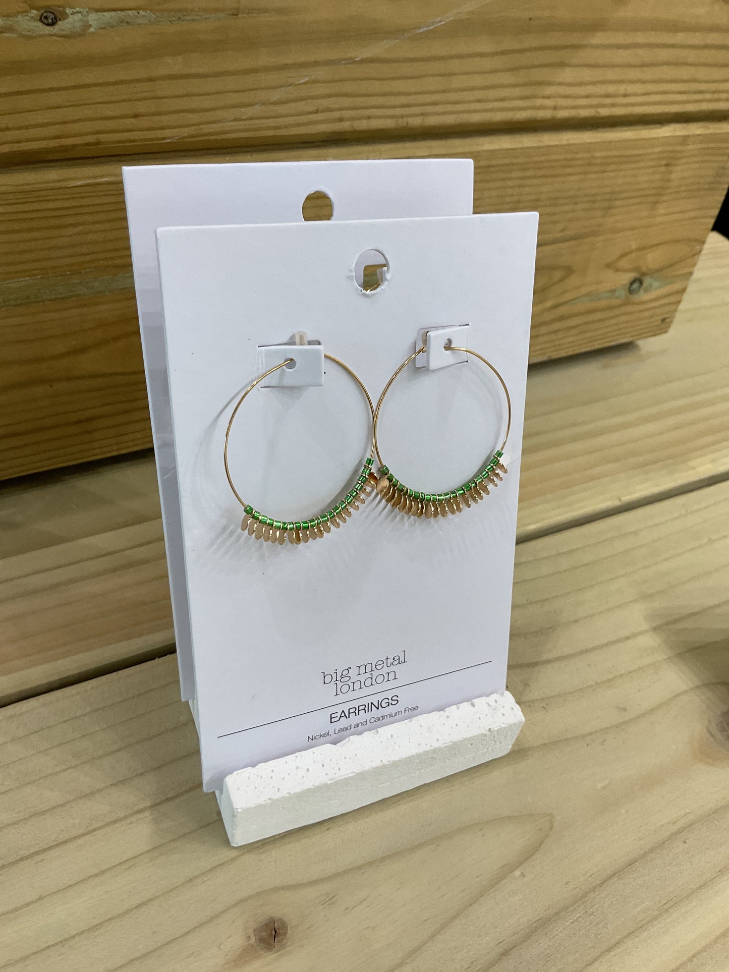 Green and gold hoops