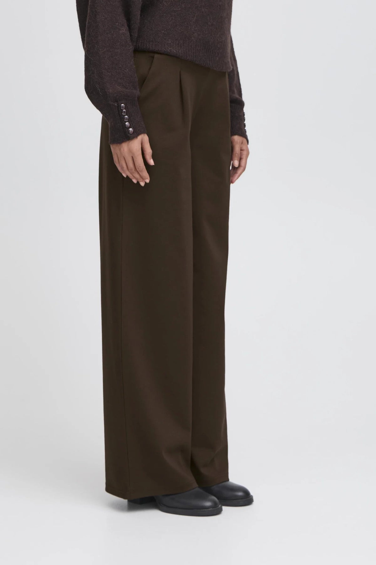 KATE SUS LONG WIDE PANT - Chocolate Torte