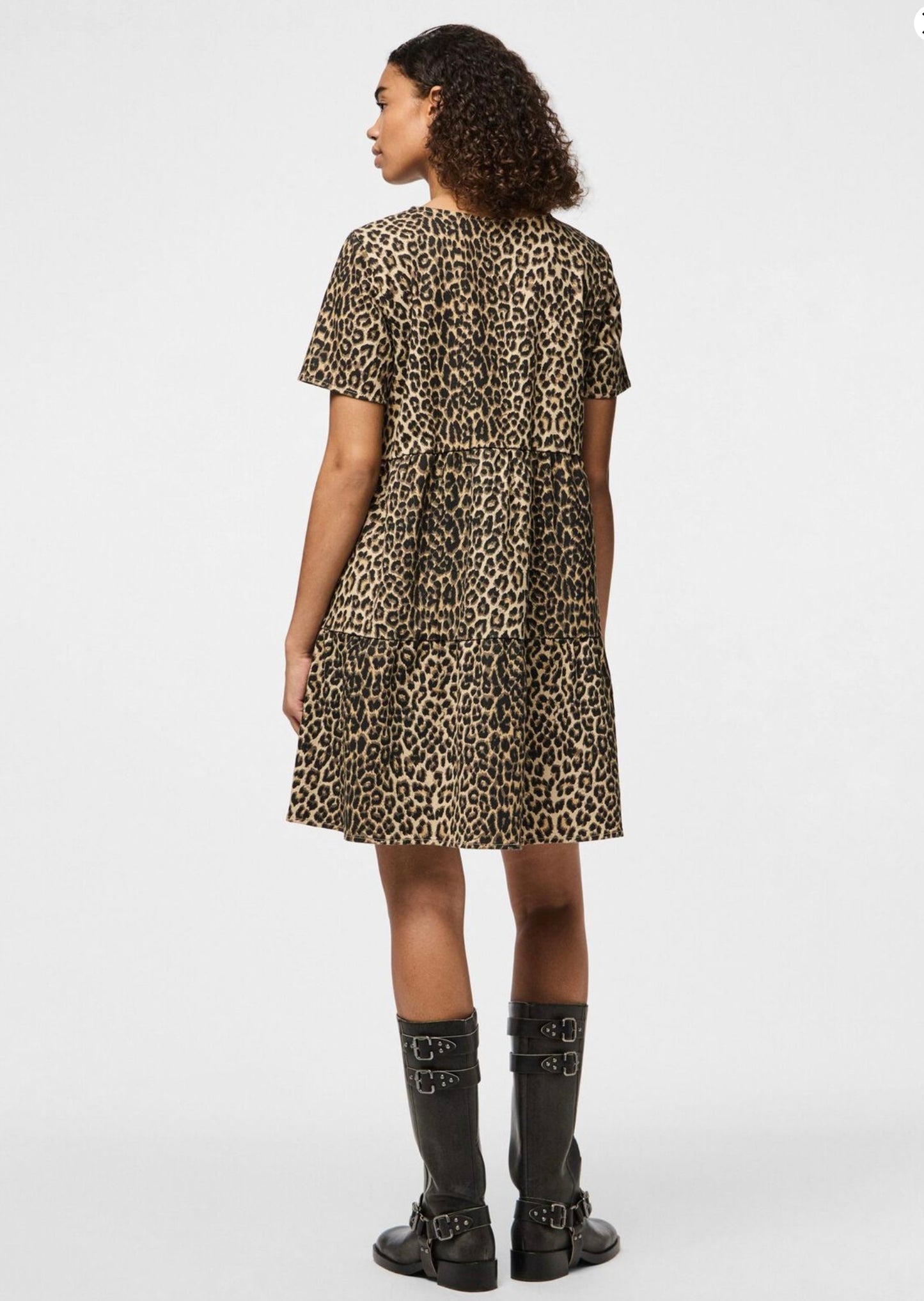 SALUME SS DENIM DRESS - Leopard