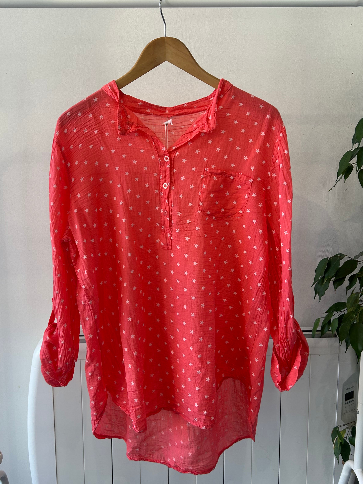 STAR TEXTURED SHIRT - Pink